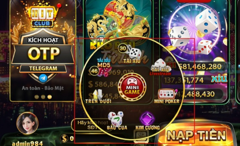 giao diện hit club 